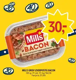 Coop Prix Mills grov leverpostei bacon tilbud