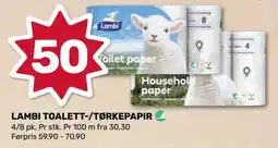Matkroken Lambi toalett-/tørkepapir tilbud