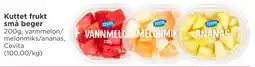 Meny Cevita kuttet frukt små beger tilbud