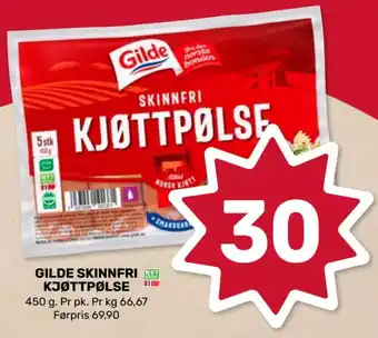 Gilde skinnfri kjøttpølse