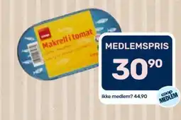 Matkroken coop makrell i tomat tilbud