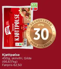 Meny Gilde kjøttpølse tilbud