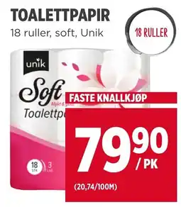 Meny Unik toalettpapir tilbud