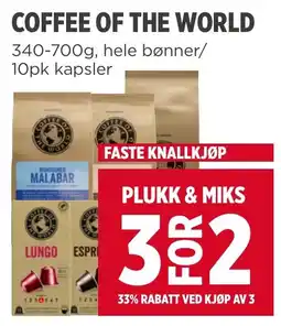 Meny Coffee of the World tilbud