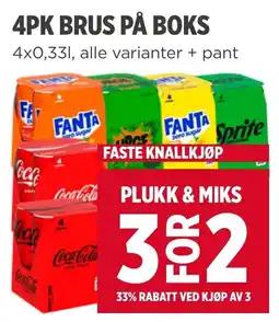 Meny Brus på boks tilbud