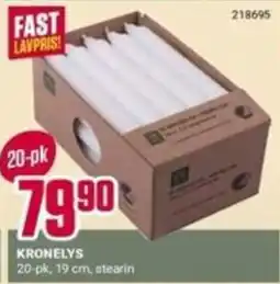 Europris Kronelys tilbud