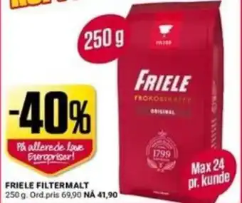 Friele filtermalt