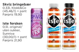 Meny Skviz bringebær tilbud