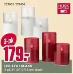 Europris Husk led-lys i glass tilbud