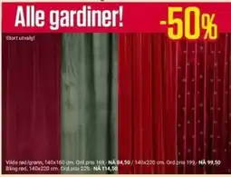 Europris Alle gardiner tilbud