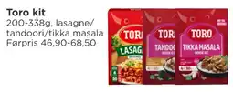 Meny Toro kit tilbud