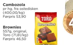 Meny Toro brownies tilbud