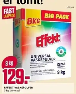 Europris Effekt vaskepulver tilbud