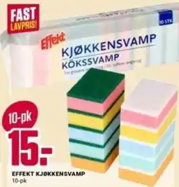 Europris Effekt kjøkken svamp tilbud