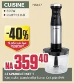 Europris Cuisine stavmiksersett tilbud