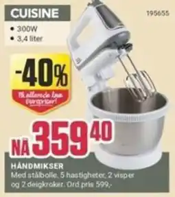 Europris Cuisine handmikser tilbud