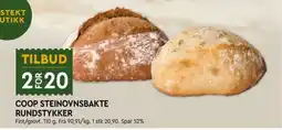 Coop Mega Coop steinovnsbakte rundstykker tilbud