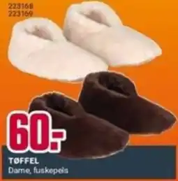 Europris Tøffel Dame, fuskepels tilbud