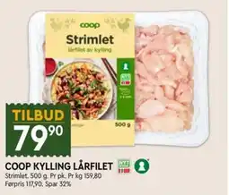 Coop Mega Coop kylling lårfilet tilbud