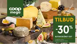 Coop Mega Coop mega Butikkskåret ost tilbud