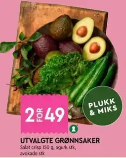 Coop Mega Utvalgte grønnsaker tilbud