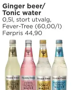 Meny Fever-Tree ginger beer/tonic water tilbud