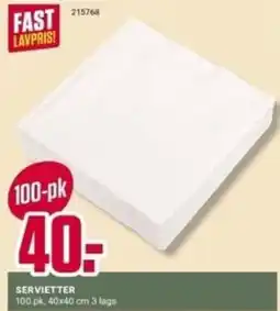 Europris Servietter tilbud
