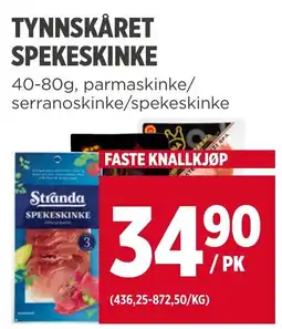 Meny Stranda spekeskinke tilbud