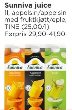 Meny Sunniva juice tilbud