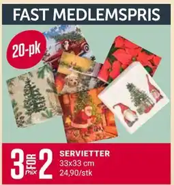 Europris SERVIETTER tilbud