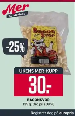 Europris BACONSVOR, App-pris tilbud