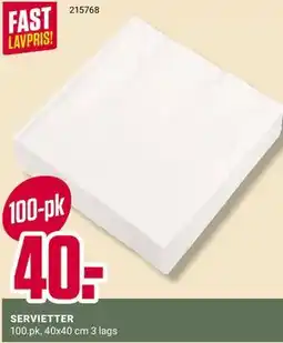 Europris SERVIETTER tilbud