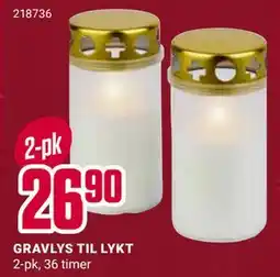 Europris GRAVLYS TIL LYKT tilbud