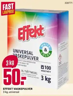 Europris EFFEKT VASKEPULVER tilbud