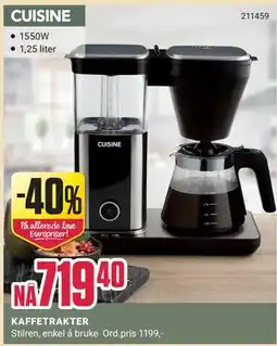 Europris KAFFETRAKTER tilbud