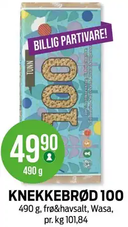 Kiwi KNEKKEBRØD 100 tilbud
