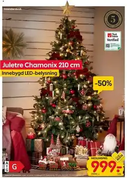 Rusta Juletre Chamonix 210 cm, Medlemspris tilbud