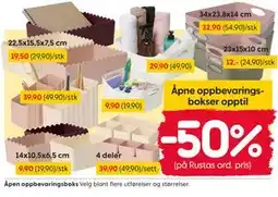 Rusta Åpen oppbevaringsboks tilbud