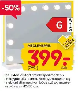 Rusta Speil Monia, Medlemspris tilbud