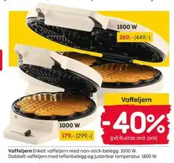 Rusta Vaffeljern tilbud