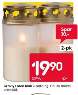 Rusta Gravlys med lokk tilbud