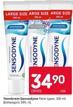 Rusta Tannkrem Sensodyne tilbud