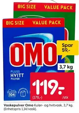 Rusta Vaskepulver Omo tilbud