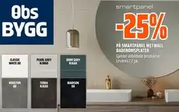 Obs Bygg SMARTPANEL WETWALL BADEROMSPLATER tilbud
