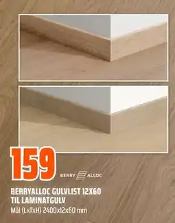 Obs Bygg BERRYALLOC GULVLIST 12X60 TIL LAMINATGULV tilbud