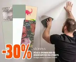Obs Bygg PÅ ALLE OVERMALBAR OG DEKORTAPETER FRA STOREYS tilbud