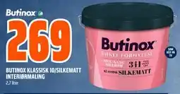 Obs Bygg BUTINOX KLASSISK 10/SILKEMATT INTERIØRMALING tilbud