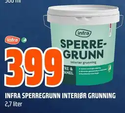 Obs Bygg INFRA SPERREGRUNN INTERIØR GRUNNING tilbud