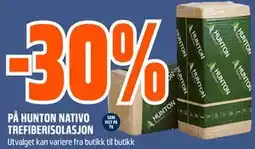 Obs Bygg PÅ HUNTON NATIVO TREFIBERISOLASJON tilbud