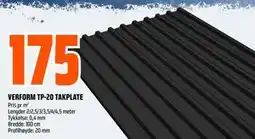 Obs Bygg VERFORM TP-20 TAKPLATE tilbud